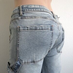 TINSELTOWN Jeans Women DISTRESSED Baggy Straight Leg Capenter Plus Size 22W NWT